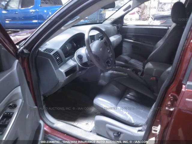 1J8GR48K97C524444 - 2007 JEEP GRAND CHEROKEE LAREDO/COLUMBIA/FREEDOM 红色 照片 5