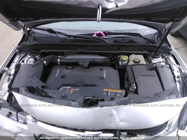 1G11B5SL5FF182165 - 2015 CHEVROLET MALIBU LS ვერცხლისფერი ფოტო 10