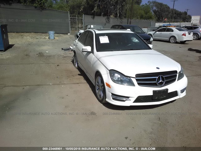 WDDGF4HB3EA932291 - 2014 MERCEDES-BENZ C 250 WHITE photo 1