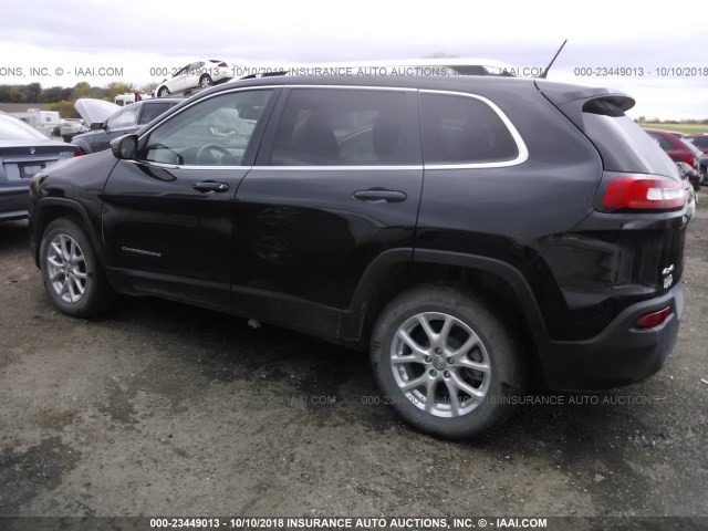 1C4PJMCB8EW308022 - 2014 JEEP CHEROKEE LATITUDE BLACK photo 3