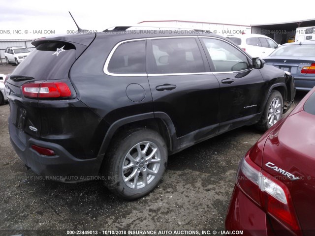 1C4PJMCB8EW308022 - 2014 JEEP CHEROKEE LATITUDE BLACK photo 4