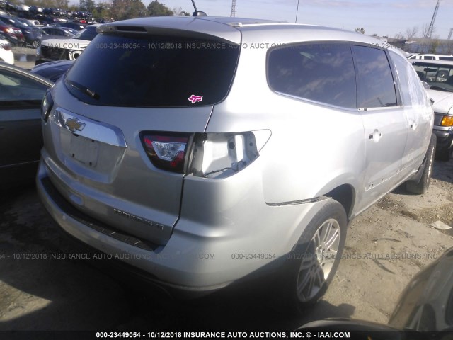 1GNKRGKD0FJ152653 - 2015 CHEVROLET TRAVERSE LT SILVER photo 4