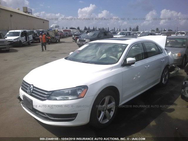 1VWBP7A31CC078986 - 2012 VOLKSWAGEN PASSAT SE WHITE photo 2