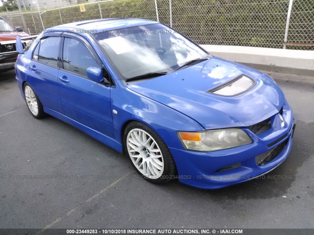 JA3AH86F73U107548 - 2003 MITSUBISHI LANCER EVOLUTION BLUE photo 1