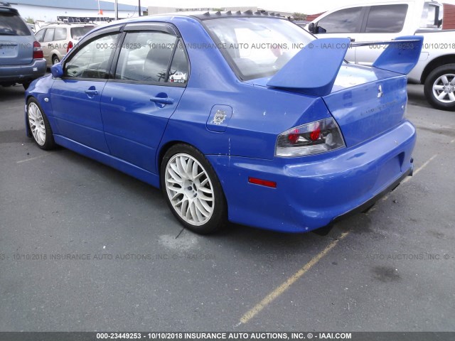 JA3AH86F73U107548 - 2003 MITSUBISHI LANCER EVOLUTION BLUE photo 3