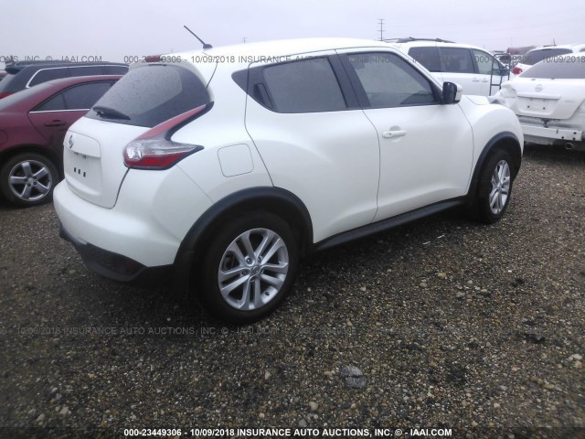 JN8AF5MR5GT604956 - 2016 NISSAN JUKE S/SV/SL/NISMO WHITE photo 4