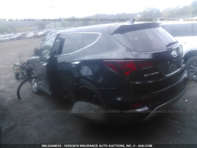 5NMZTDLB8HH024920 - 2017 HYUNDAI SANTA FE SPORT  BLACK photo 3