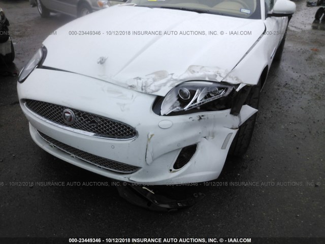 SAJWA4GB7ELB54253 - 2014 JAGUAR XK WHITE photo 6