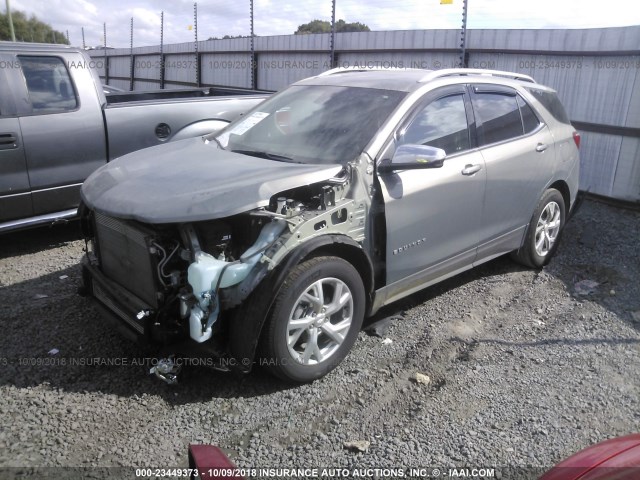 3GNAXMEV0JS537531 - 2018 CHEVROLET EQUINOX PREMIER GRAY photo 2