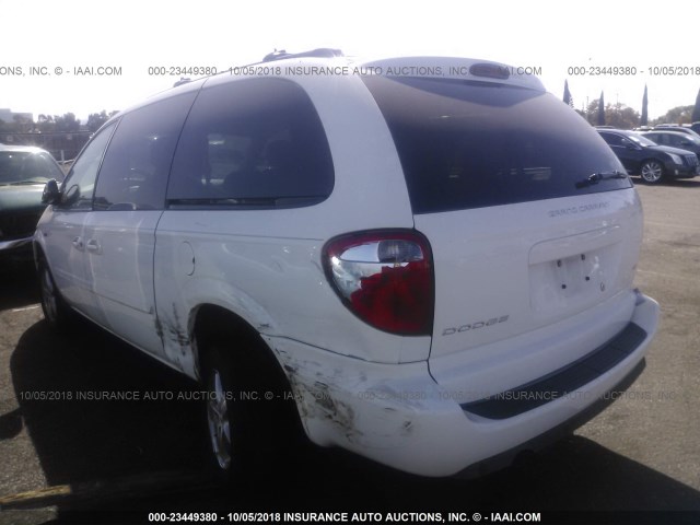 2D4GP44L75R346889 - 2005 DODGE GRAND CARAVAN SXT WHITE photo 3