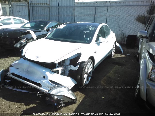 5YJ3E1EA2JF025216 - 2018 TESLA MODEL 3 თეთრი ფოტო 2