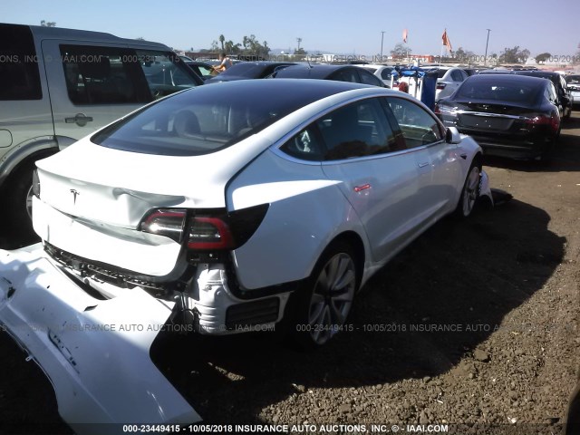 5YJ3E1EA2JF025216 - 2018 TESLA MODEL 3 თეთრი ფოტო 4