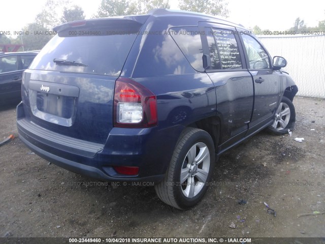 1C4NJCBB5ED856669 - 2014 JEEP COMPASS SPORT BLUE photo 4