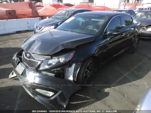 KNAGR4A60B5124593 - 2011 KIA OPTIMA SX BLACK photo 2