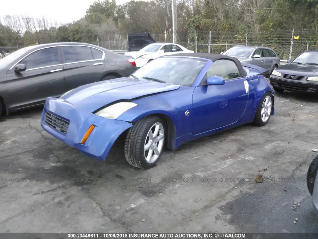 JN1AZ36A55M759712 - 2005 NISSAN 350Z ROADSTER BLUE photo 2