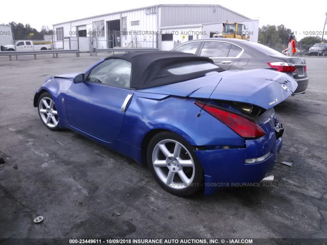 JN1AZ36A55M759712 - 2005 NISSAN 350Z ROADSTER BLUE photo 3