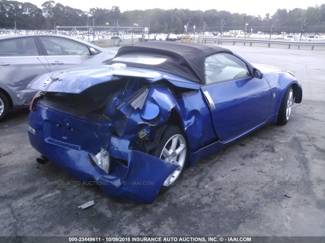 JN1AZ36A55M759712 - 2005 NISSAN 350Z ROADSTER BLUE photo 4