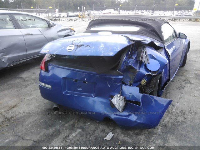 JN1AZ36A55M759712 - 2005 NISSAN 350Z ROADSTER BLUE photo 6