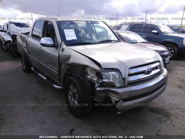 5TBET34186S555004 - 2006 TOYOTA TUNDRA DOUBLE CAB SR5 TAN photo 1