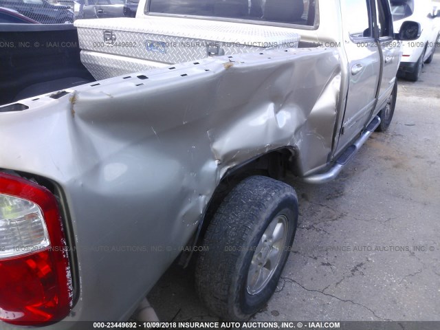 5TBET34186S555004 - 2006 TOYOTA TUNDRA DOUBLE CAB SR5 TAN photo 6