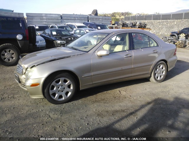 WDBRF61J55A680686 - 2005 MERCEDES-BENZ C 240 GOLD photo 2