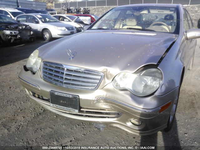 WDBRF61J55A680686 - 2005 MERCEDES-BENZ C 240 GOLD photo 6