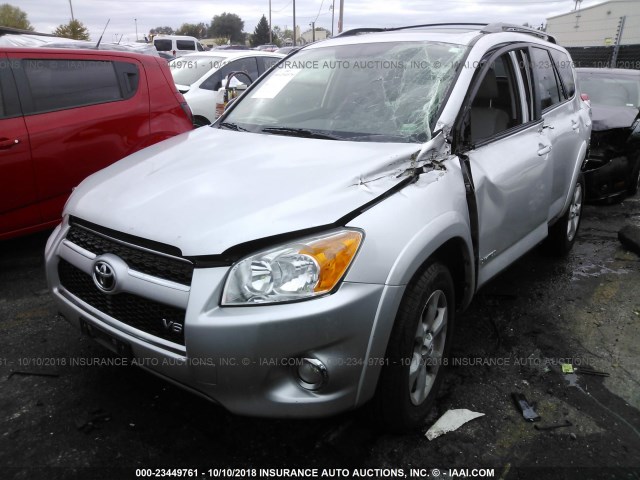 2T3DK4DV5BW046334 - 2011 TOYOTA RAV4 LIMITED SILVER photo 2