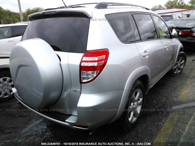 2T3DK4DV5BW046334 - 2011 TOYOTA RAV4 LIMITED SILVER photo 4