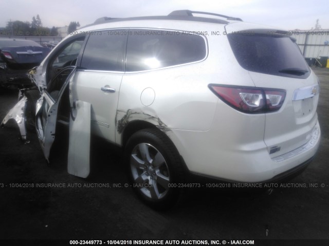 1GNKVJKD5EJ154101 - 2014 CHEVROLET TRAVERSE LTZ WHITE photo 3