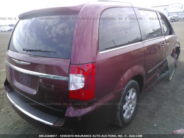 2C4RC1BG1CR400612 - 2012 CHRYSLER TOWN & COUNTRY TOURING RED photo 4