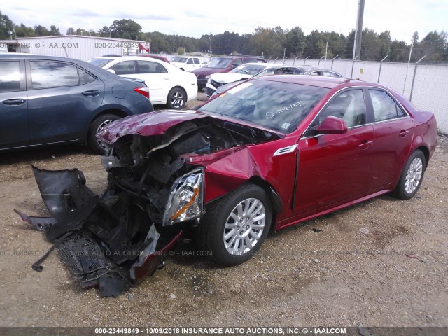 1G6DE5EG3A0139470 - 2010 CADILLAC CTS LUXURY COLLECTION RED photo 2