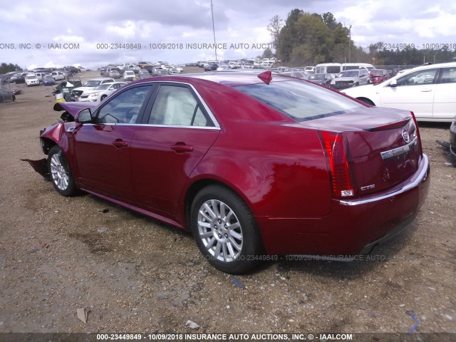 1G6DE5EG3A0139470 - 2010 CADILLAC CTS LUXURY COLLECTION RED photo 3