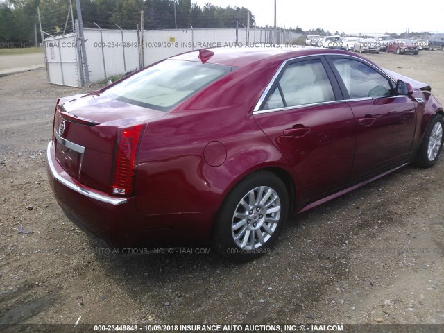 1G6DE5EG3A0139470 - 2010 CADILLAC CTS LUXURY COLLECTION RED photo 4