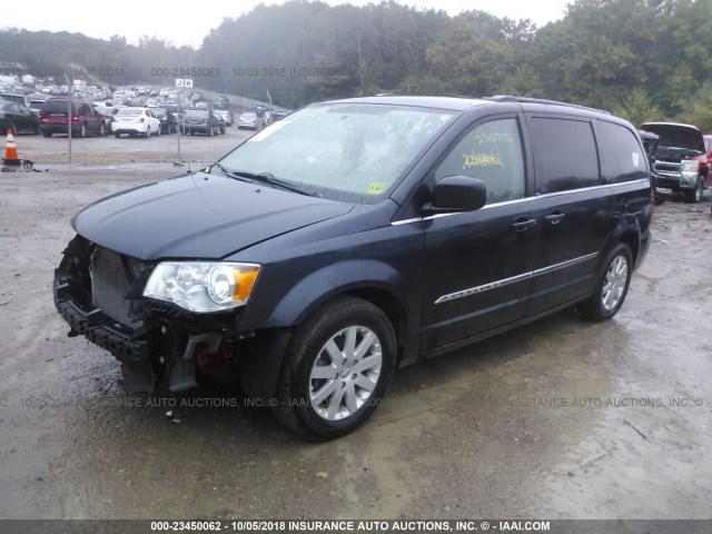 2C4RC1BG2ER324482 - 2014 CHRYSLER TOWN & COUNTRY TOURING Dark Blue photo 2