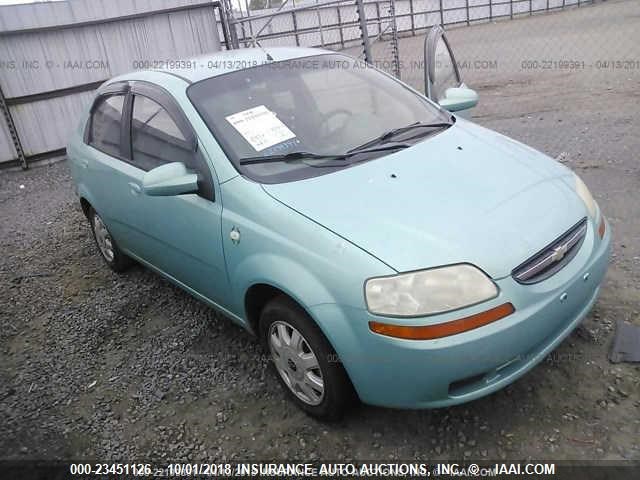KL1TD52645B365512 - 2005 CHEVROLET AVEO LS TEAL photo 1