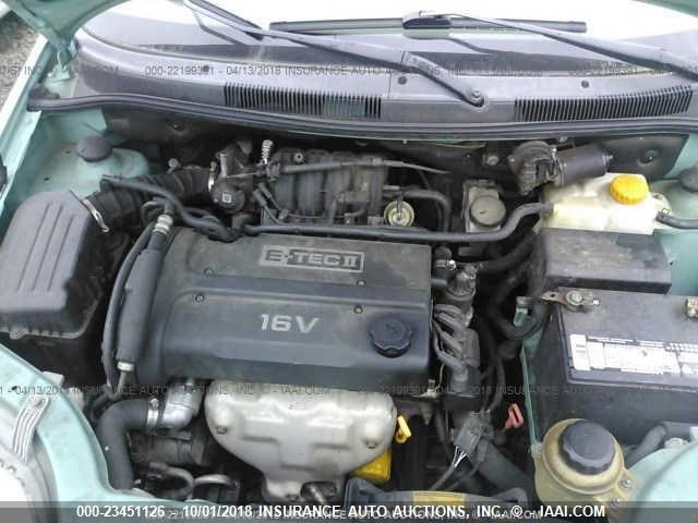 KL1TD52645B365512 - 2005 CHEVROLET AVEO LS TEAL photo 10