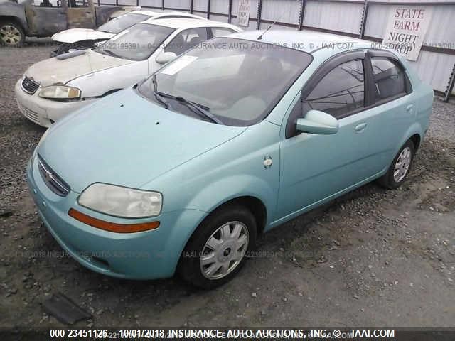 KL1TD52645B365512 - 2005 CHEVROLET AVEO LS TEAL photo 2