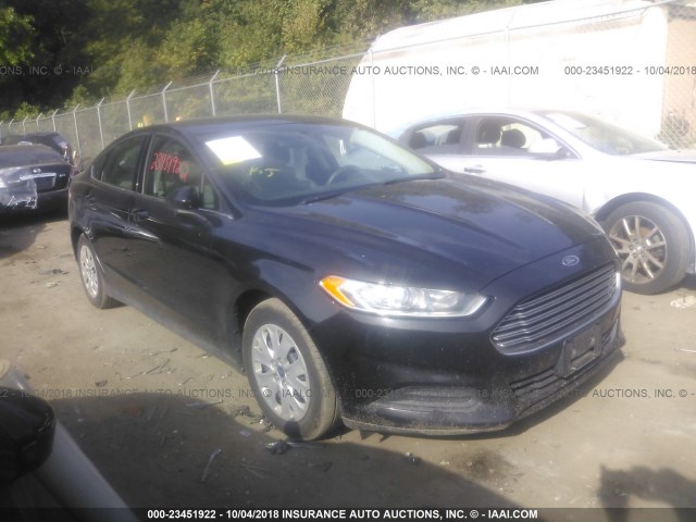 3FA6P0G73ER119053 - 2014 FORD FUSION S BLACK photo 1