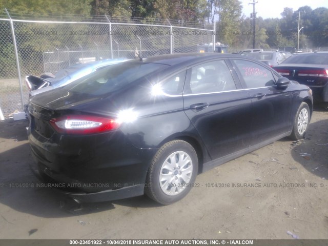 3FA6P0G73ER119053 - 2014 FORD FUSION S BLACK photo 4