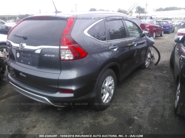 2HKRM4H79FH703497 - 2015 HONDA CR-V EXL GRAY photo 4