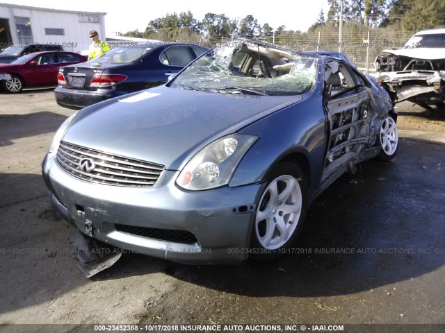 JNKCV54E05M404299 - 2005 INFINITI G35 BLUE photo 2