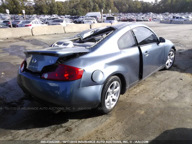 JNKCV54E05M404299 - 2005 INFINITI G35 BLUE photo 4