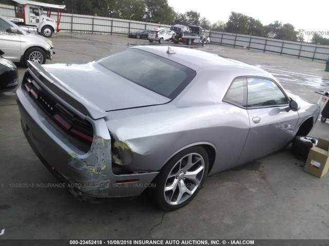 2C3CDZBG7FH783973 - 2015 DODGE CHALLENGER SXT PLUS SILVER photo 4