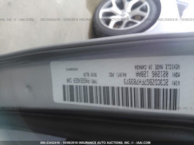 2C3CDZBG7FH783973 - 2015 DODGE CHALLENGER SXT PLUS SILVER photo 9