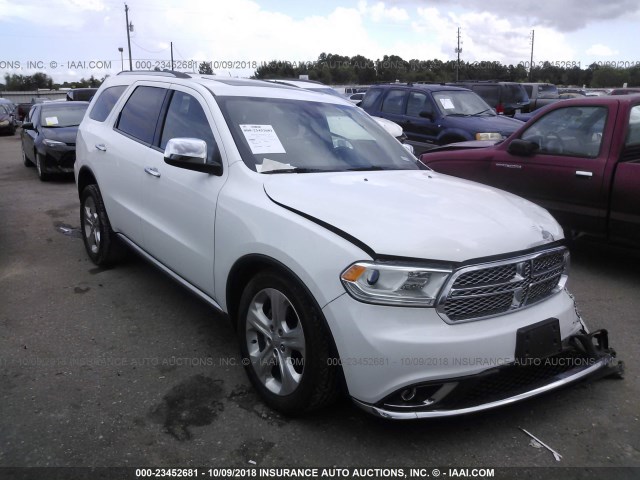 1C4RDHAGXEC597590 - 2014 DODGE DURANGO SXT WHITE photo 1