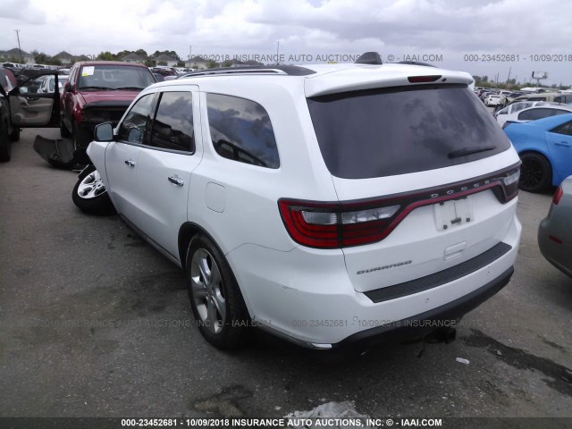 1C4RDHAGXEC597590 - 2014 DODGE DURANGO SXT WHITE photo 3