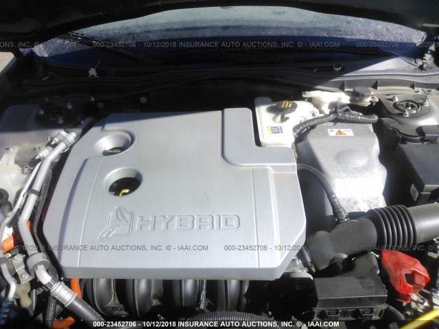 3FADP0L32AR377195 - 2010 FORD FUSION HYBRID GRAY photo 10