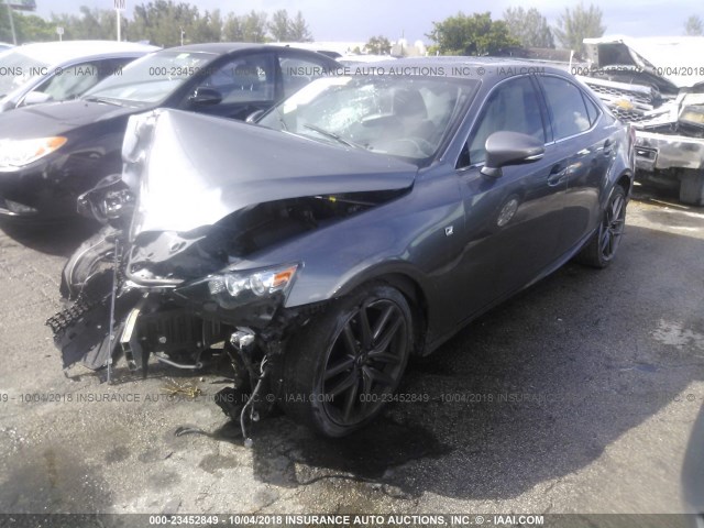 JTHBE1D21G5026114 - 2016 LEXUS IS 350 GRAY photo 2