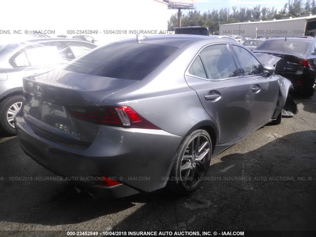 JTHBE1D21G5026114 - 2016 LEXUS IS 350 GRAY photo 4