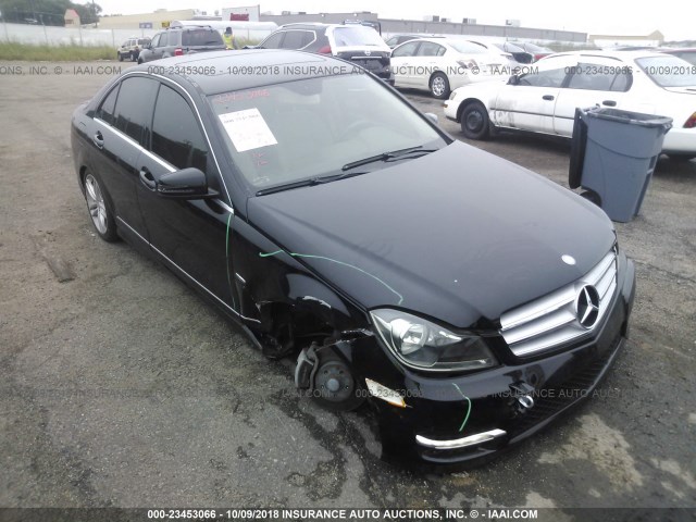 WDDGF4HB9CA632543 - 2012 MERCEDES-BENZ C 250 BLACK photo 1